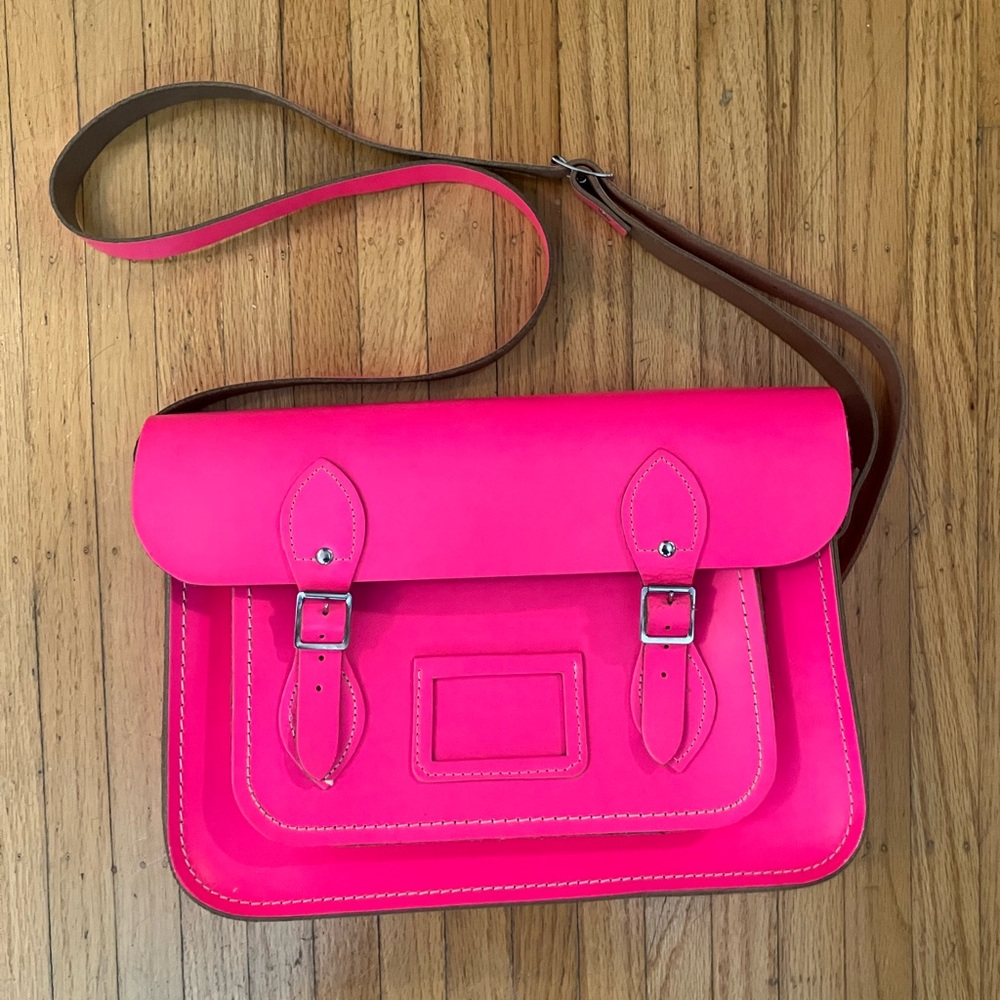 The Cambridge Satchel Company Hot Pink Leather School Bag